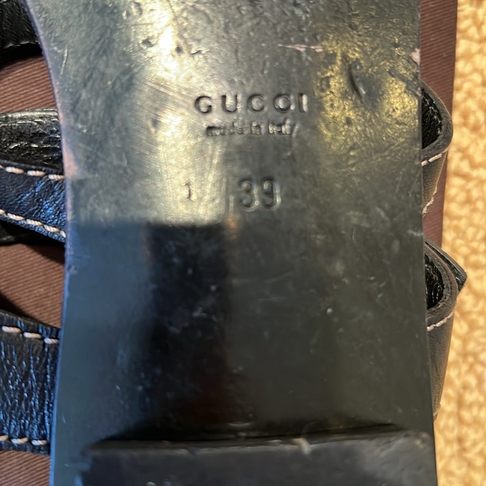 Gucci Women’s Black bambo thong sandal size 39/9 - Picture 11 of 12